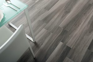 Grey Wood Tile Floorins with Gardenia rectified porcelain tile from Italy