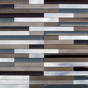 Lund Strips Aluminum Mosaic Tile with multi colors for kitchen backsplash and bathroom walls