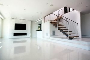Pure white Vietnamese Marble for floors and walls.