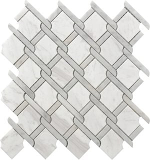 Decorative tile for kitchen backsplash, bathroom, shower wall or floors
