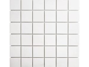 White Dolomite square mosaic tile for shower floors and wall, kitchen backsplash, bathroom wall or floors