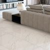 withe living room florors with White Dolomite porcelain tile