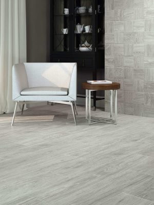 porcelain tile that looks like wood in light grey color from Spain