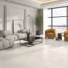 modern living room with 48x48 large tiles in light color