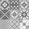 black and white decorative floor tile heritage mono full size picture