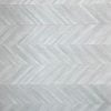 accent wall with gray chevron tile