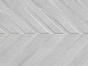wall tile in chevron pattern in light grey color