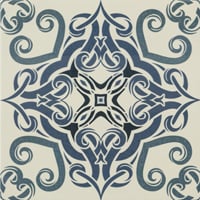 Moroccan Tile Blue Face 1