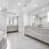 porcelain tile with the look of marble in the matte finish